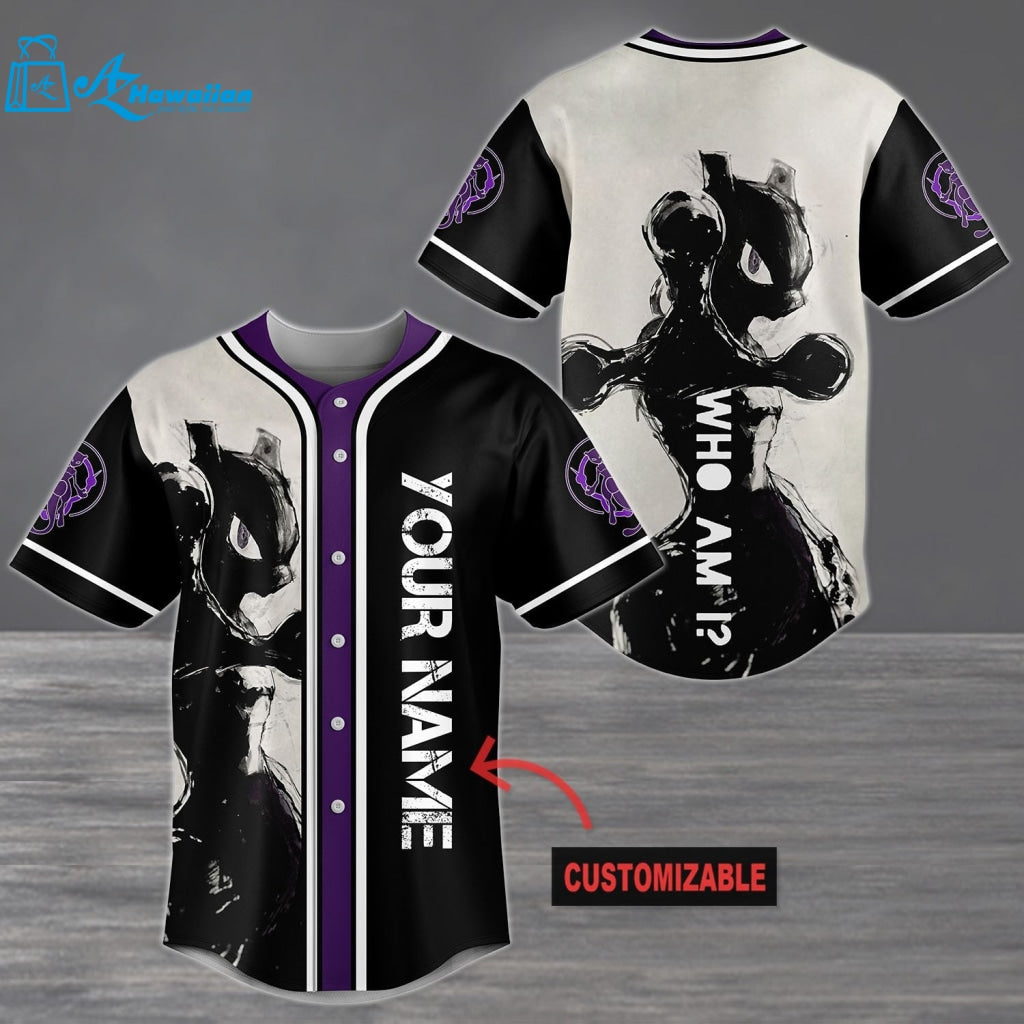 Personalized Who Am I? Pokemon Baseball Jersey