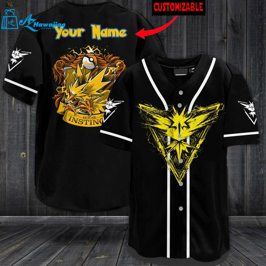 Personalized Zapdos House Instinct Baseball Jersey 