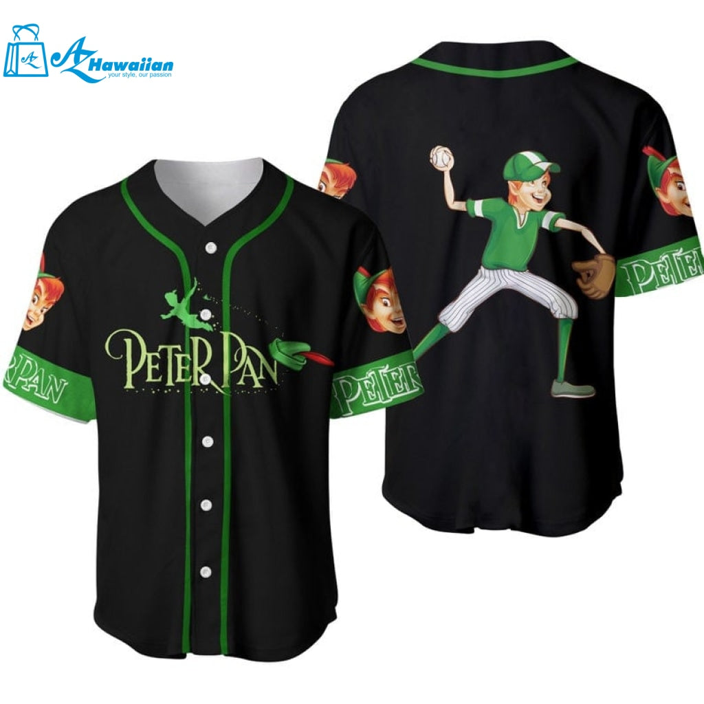 Peter Pan Disney Cartoon Graphics All Over Print Unisex Baseball Jersey 