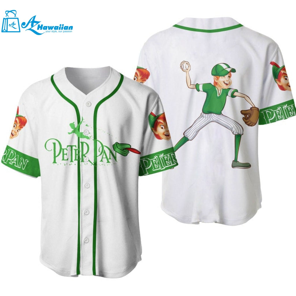 Peter Pan Disney Cartoon Graphics All Over Print Unisex Baseball Jersey 