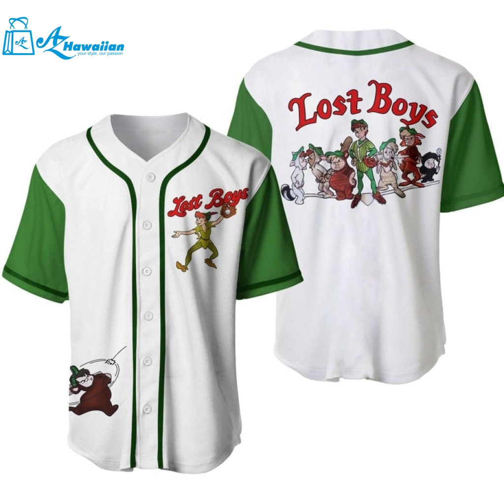 Peter Pan Lost Boys All Over Print Baseball Jersey 