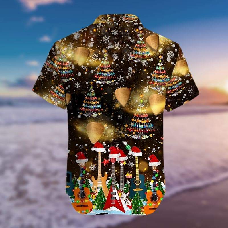 Hawaiian Aloha Shirts Guitar Christmas Tree #H