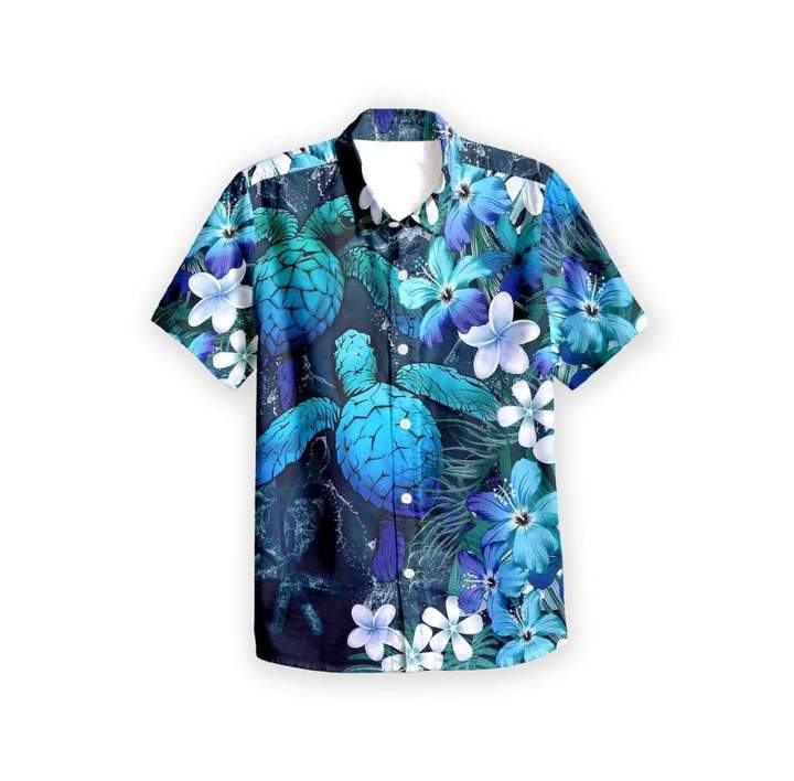 Blue Ocean Turtle Tropical Hawaiian Shirt 131