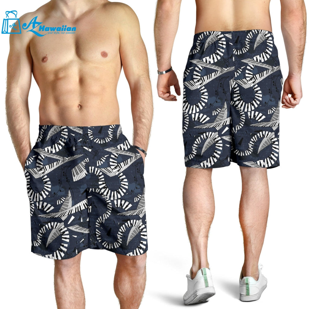 Piano Pattern Print Design 01 Men Shorts