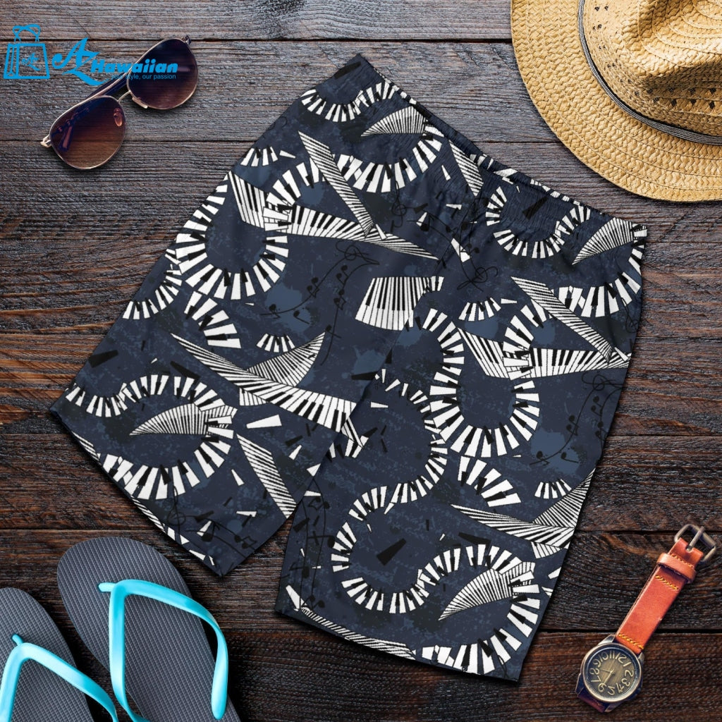 Piano Pattern Print Design 01 Men Shorts