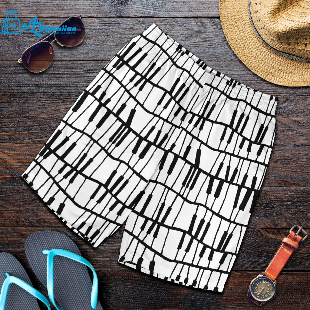 Piano Pattern Print Design 03 Men Shorts