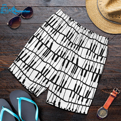 Piano Pattern Print Design 03 Men Shorts