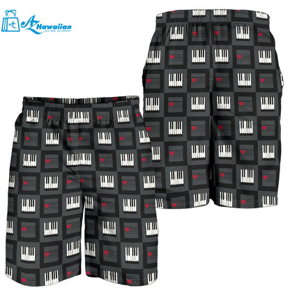 Piano Pattern Print Design 05 Men Shorts