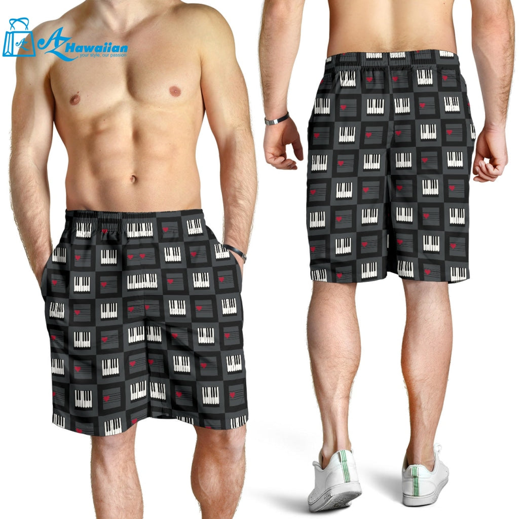 Piano Pattern Print Design 05 Men Shorts