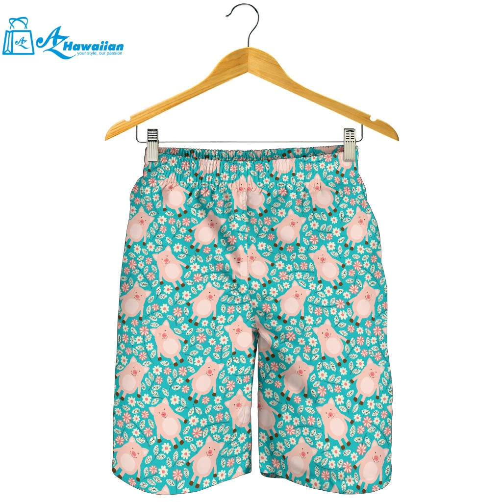 Pig Pattern Print Design 01 Men Shorts