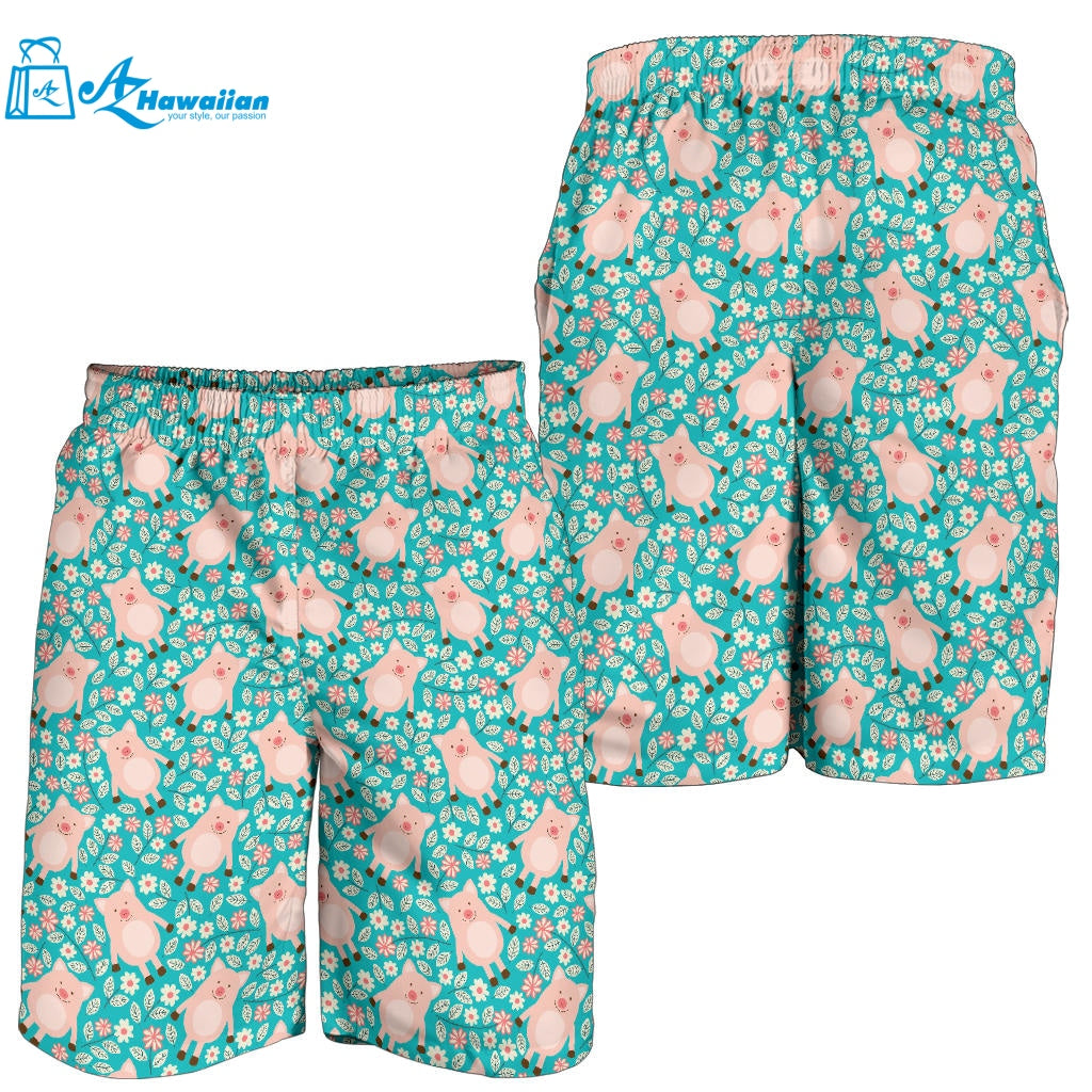 Pig Pattern Print Design 01 Men Shorts