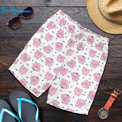 Pig Pattern Print Design 03 Men Shorts