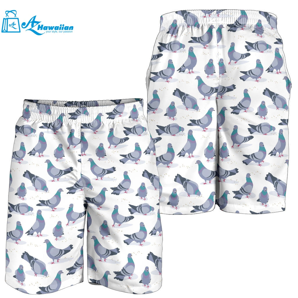 Pigeon Pattern Print Design 03 Men Shorts