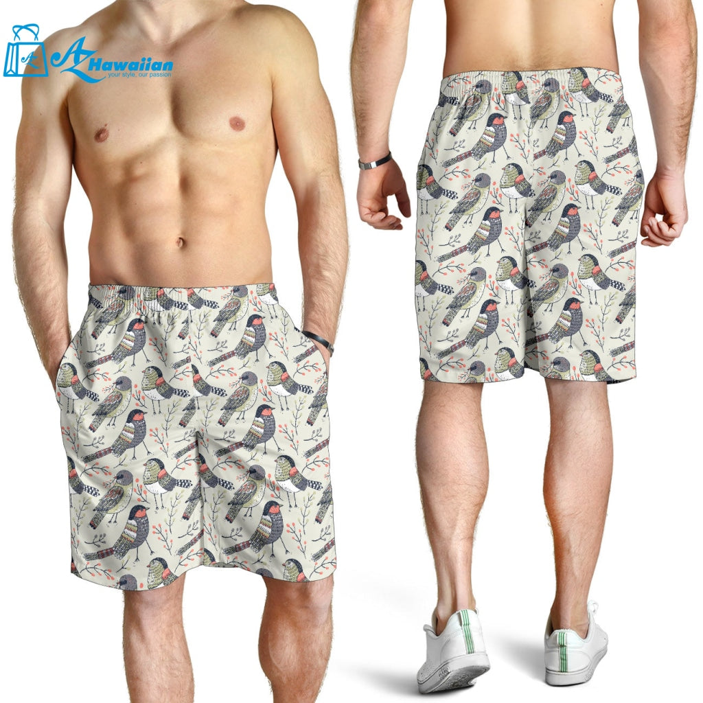 Pigeon Pattern Print Design 04 Men Shorts