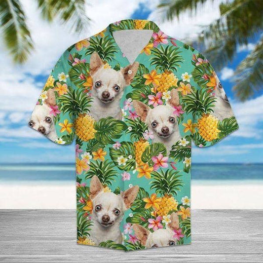 Pineapple Chihuahua Tropical Hawaii Shirt Hawaiian Shirt