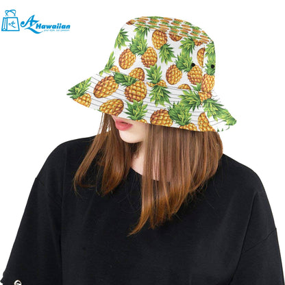 Pineapples design pattern Unisex Bucket Hat