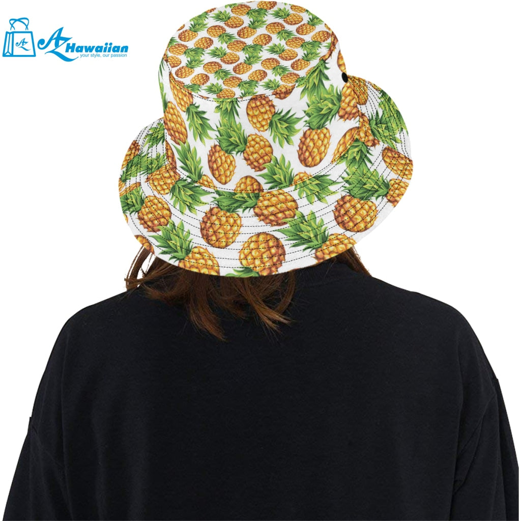 Pineapples design pattern Unisex Bucket Hat