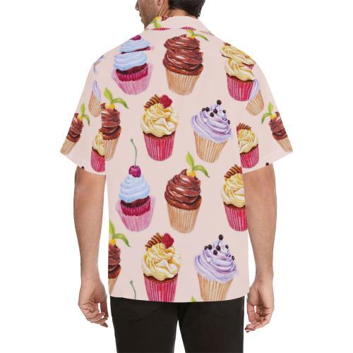 Pink Cupcake Pattern Hawaiian Shirt