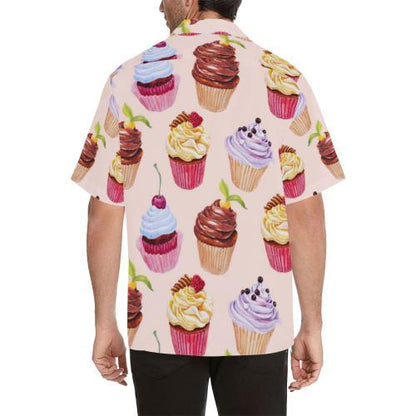 Pink Cupcake Pattern Hawaiian Shirt