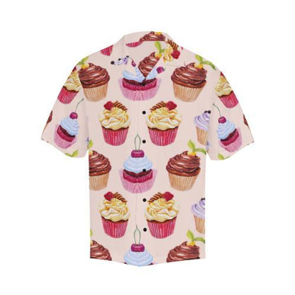 Pink Cupcake Pattern Hawaiian Shirt