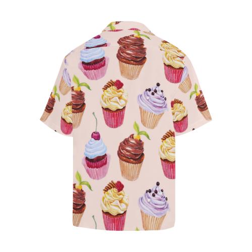 Pink Cupcake Pattern Hawaiian Shirt