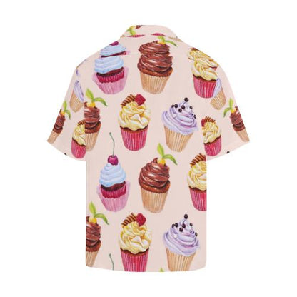 Pink Cupcake Pattern Hawaiian Shirt