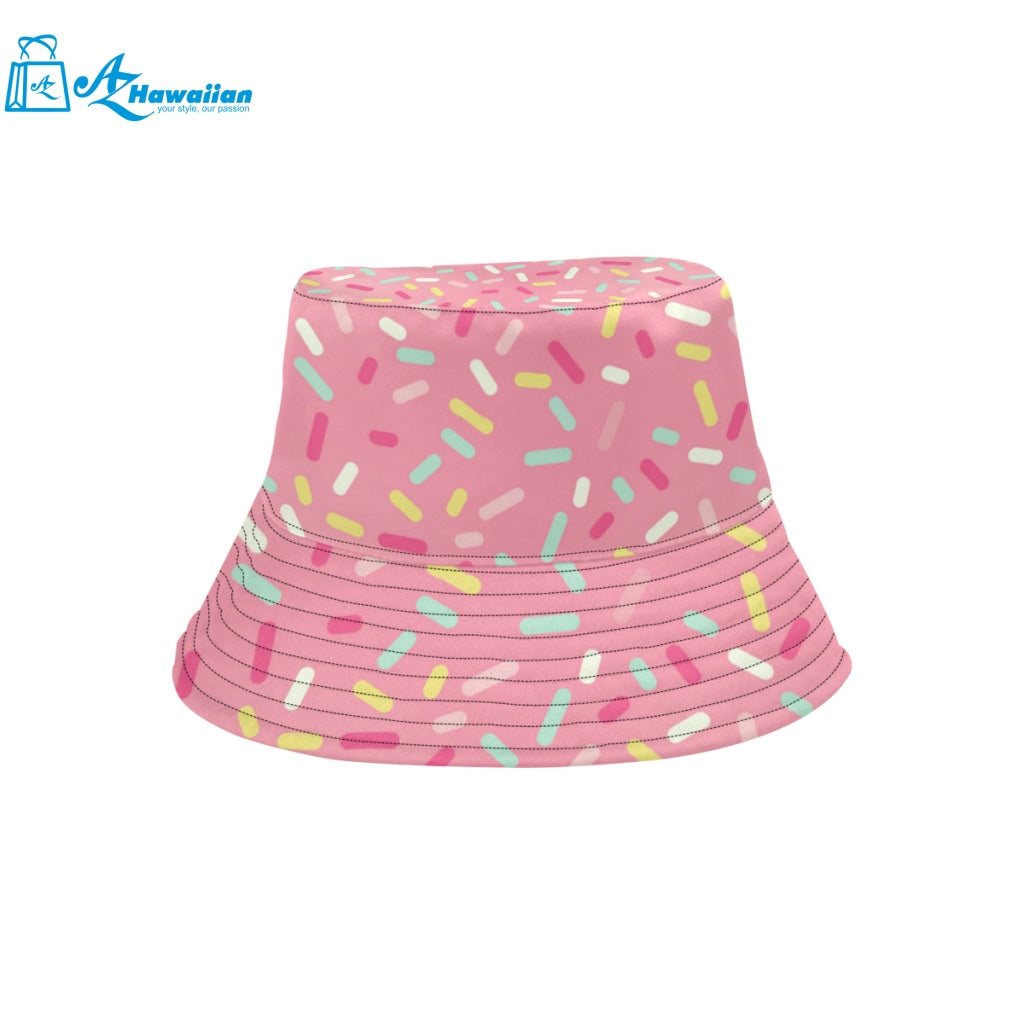 Pink donut glaze candy pattern Unisex Bucket Hat