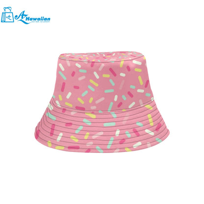 Pink donut glaze candy pattern Unisex Bucket Hat