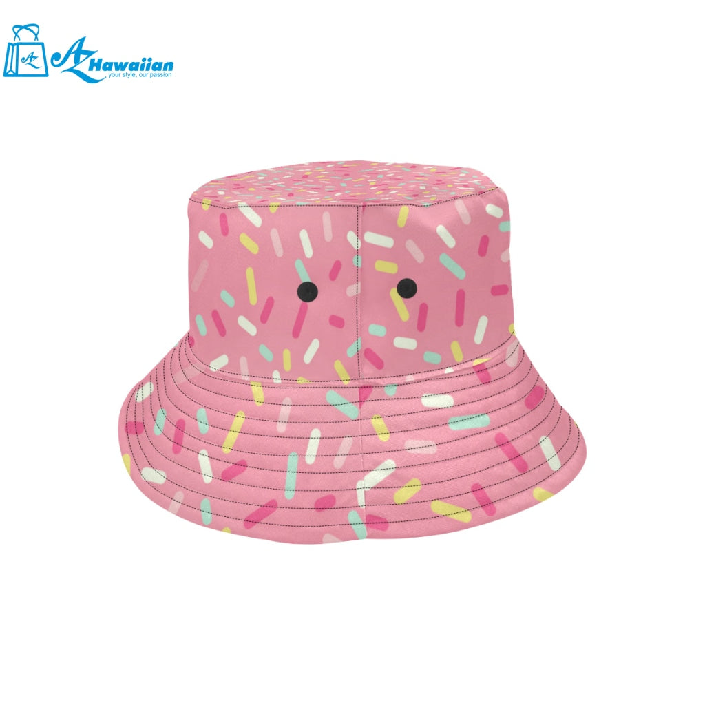 Pink donut glaze candy pattern Unisex Bucket Hat