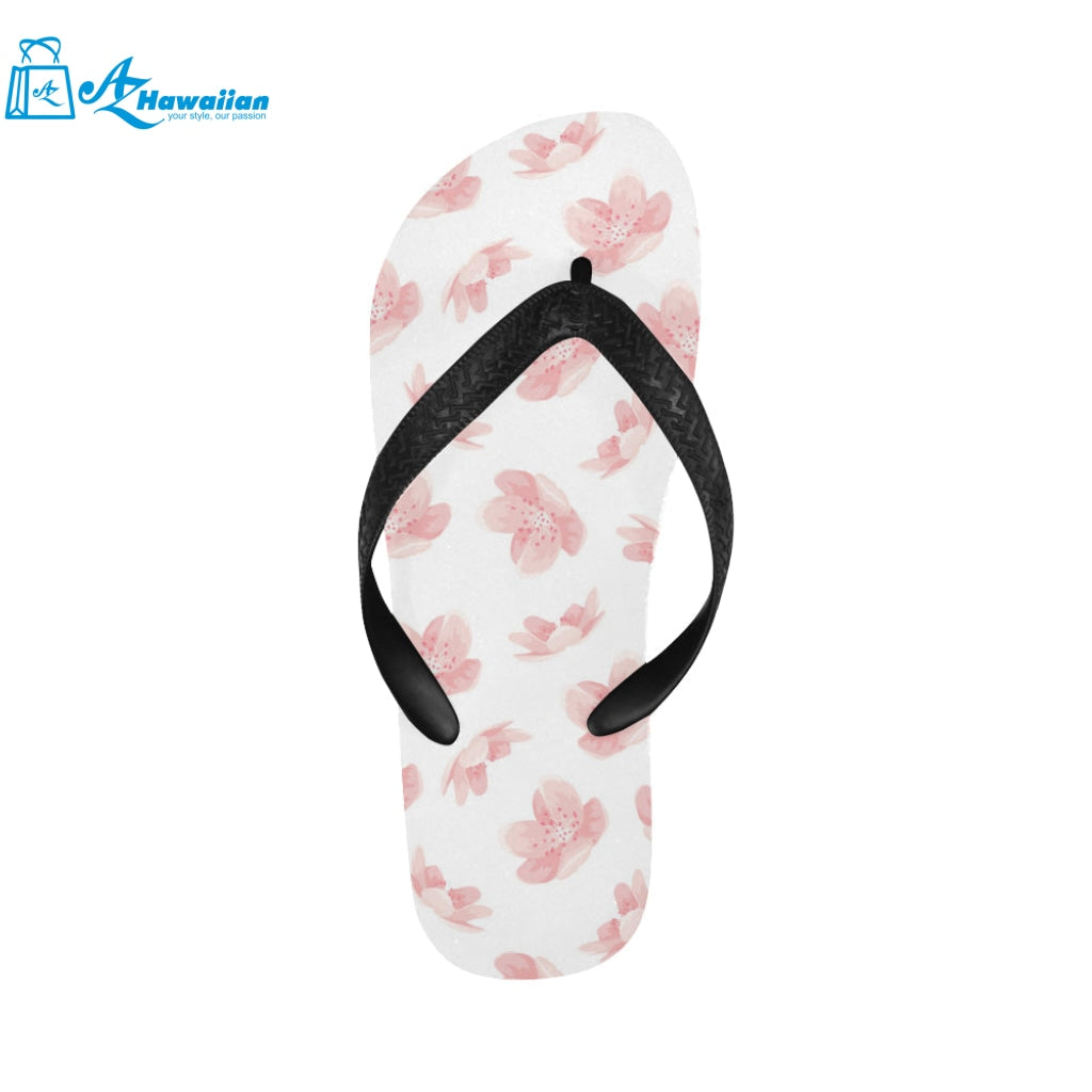 Pink sakura cherry blossom pattern Unisex Flip Flops