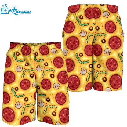 Pizza Texture Pattern Men Shorts