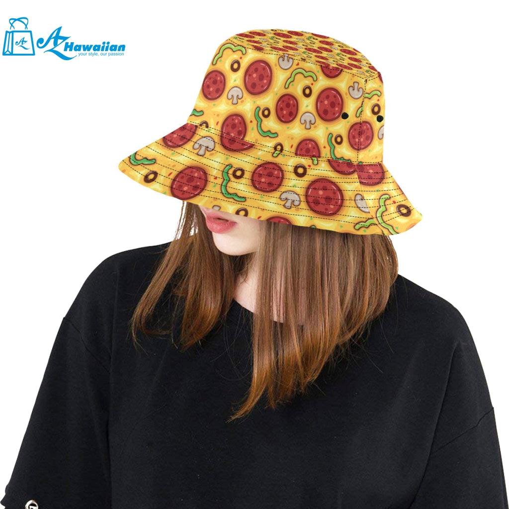 Pizza texture pattern Unisex Bucket Hat