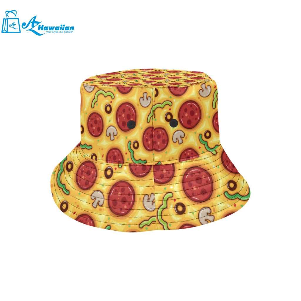 Pizza texture pattern Unisex Bucket Hat