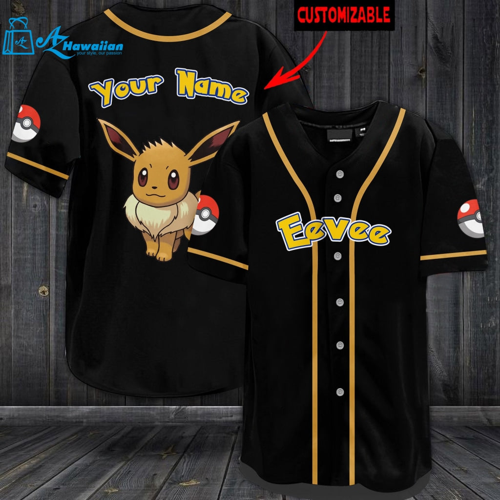 PKM Eevee Personalized Baseball Jersey PKM0503L5