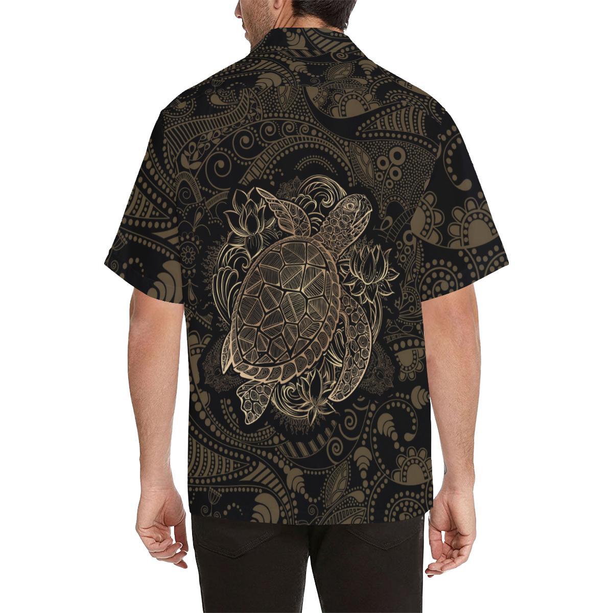 Polynesian Sea Turtle Mandala Hawaiian Shirt