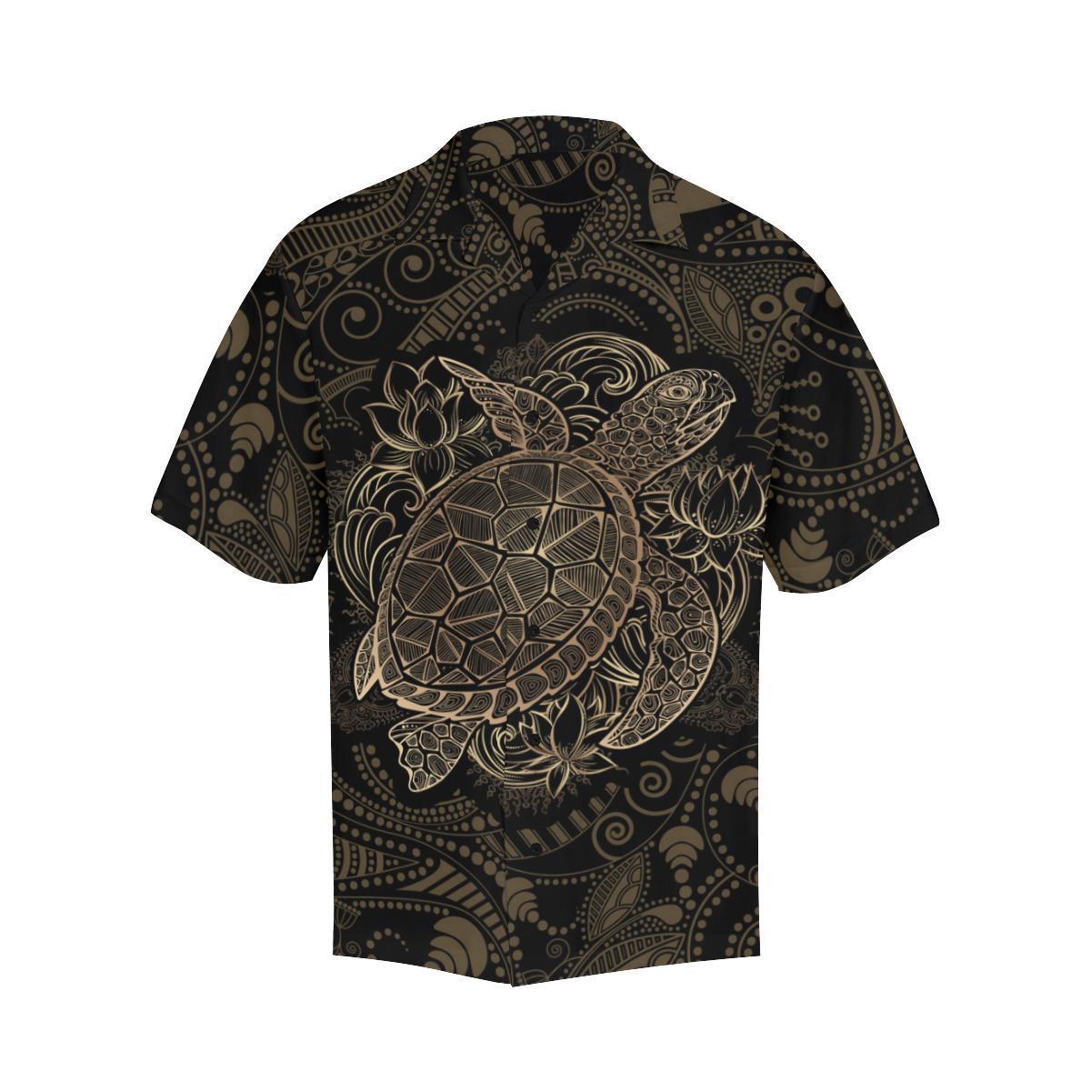 Polynesian Sea Turtle Mandala Hawaiian Shirt