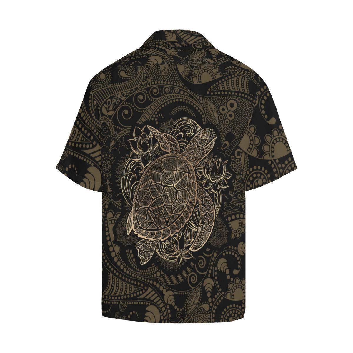 Polynesian Sea Turtle Mandala Hawaiian Shirt