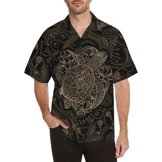 Polynesian Sea Turtle Mandala Hawaiian Shirt