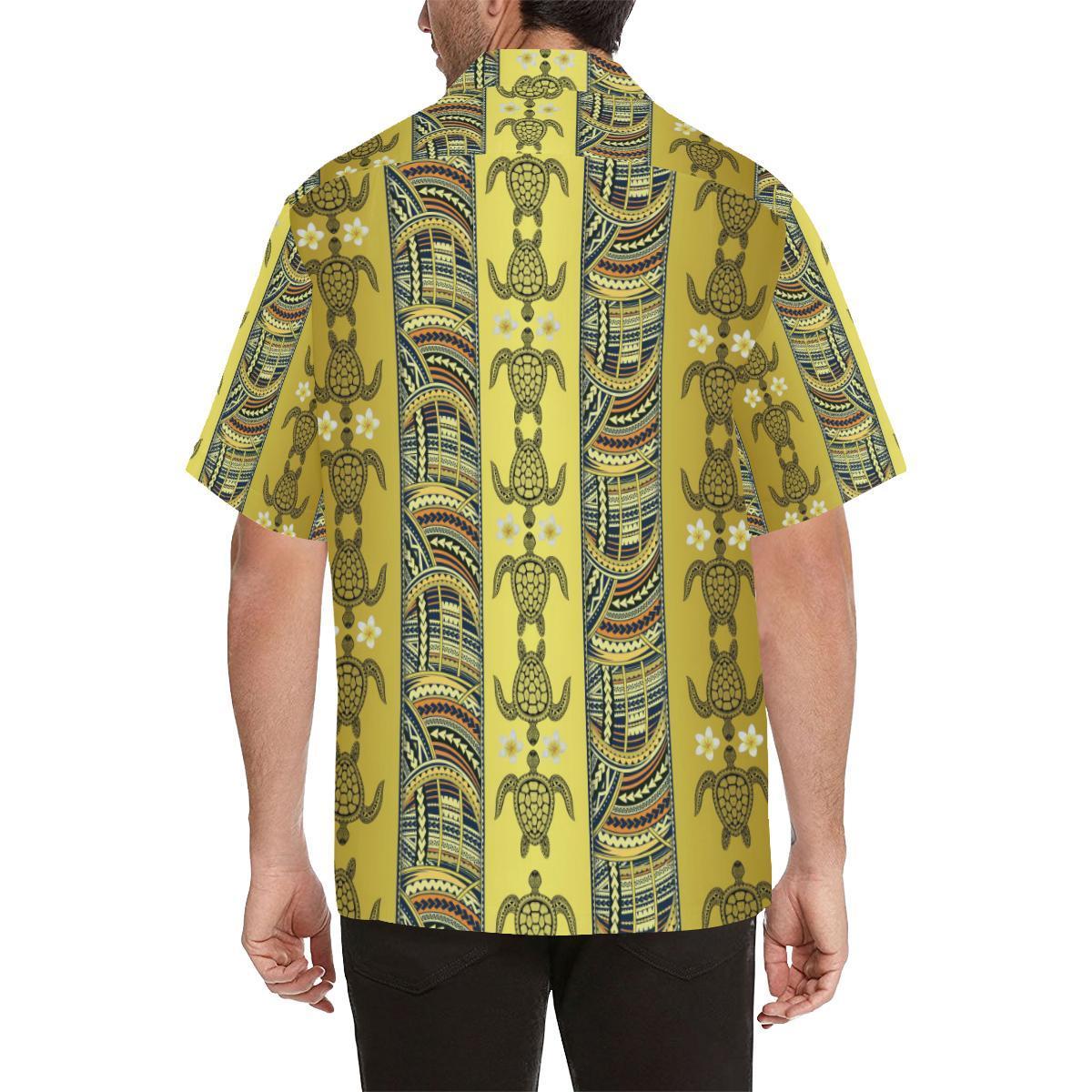 Polynesian Turtle Hawaiian Design Print Shirt