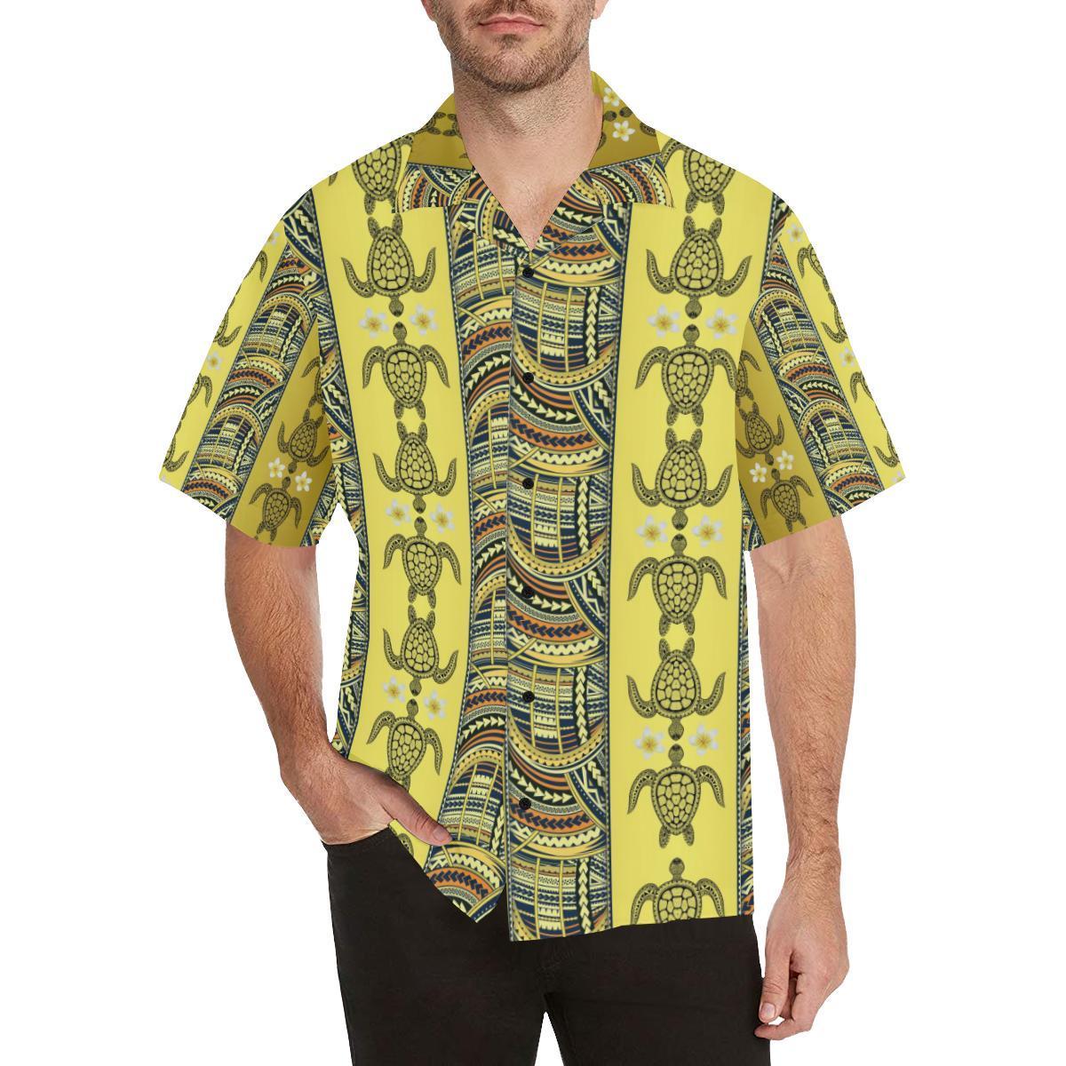 Polynesian Turtle Hawaiian Design Print Shirt