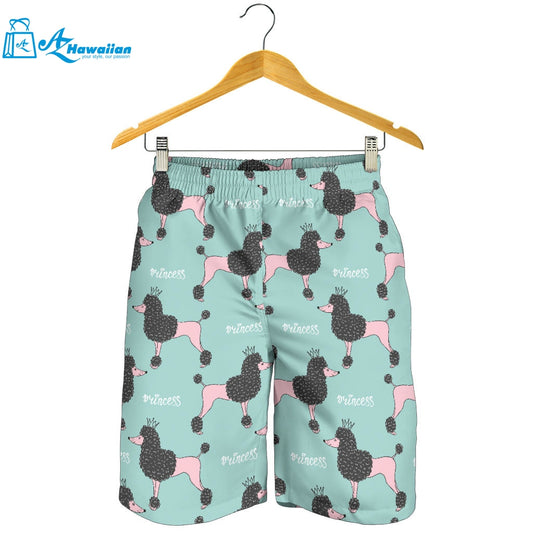 Poodle Dog Green Background Men Shorts