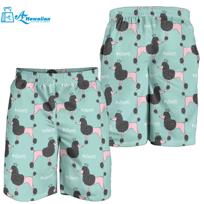 Poodle Dog Green Background Men Shorts