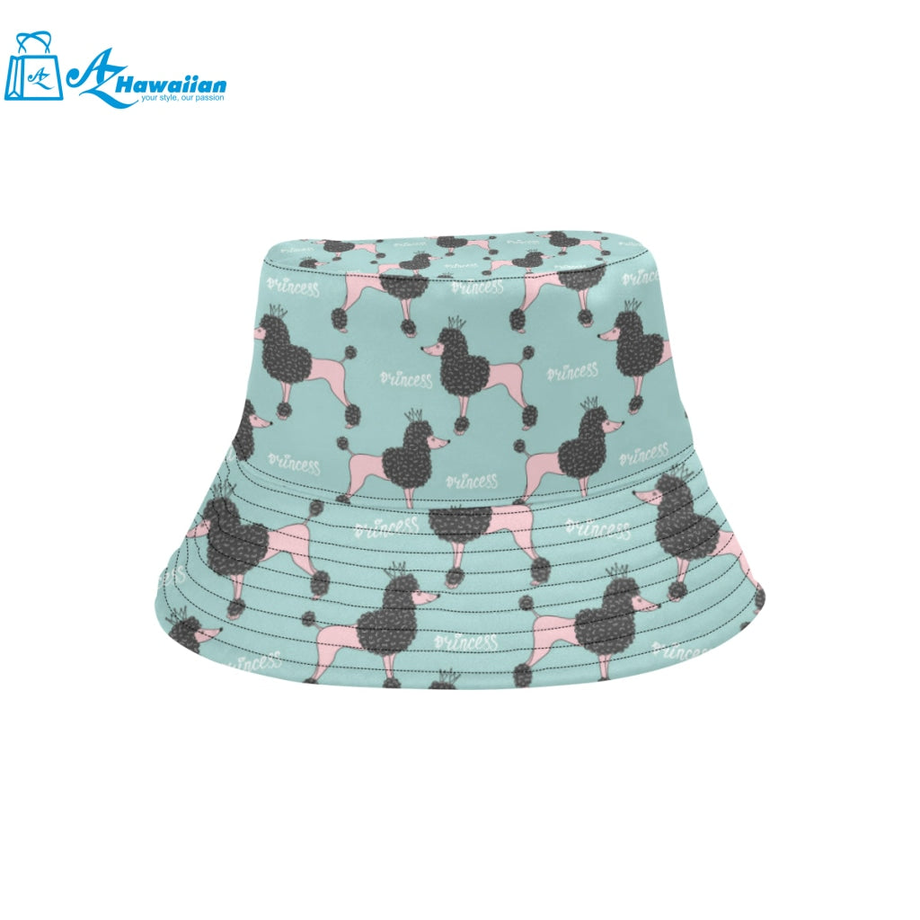 poodle dog green background Unisex Bucket Hat