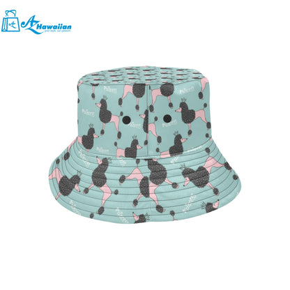 poodle dog green background Unisex Bucket Hat