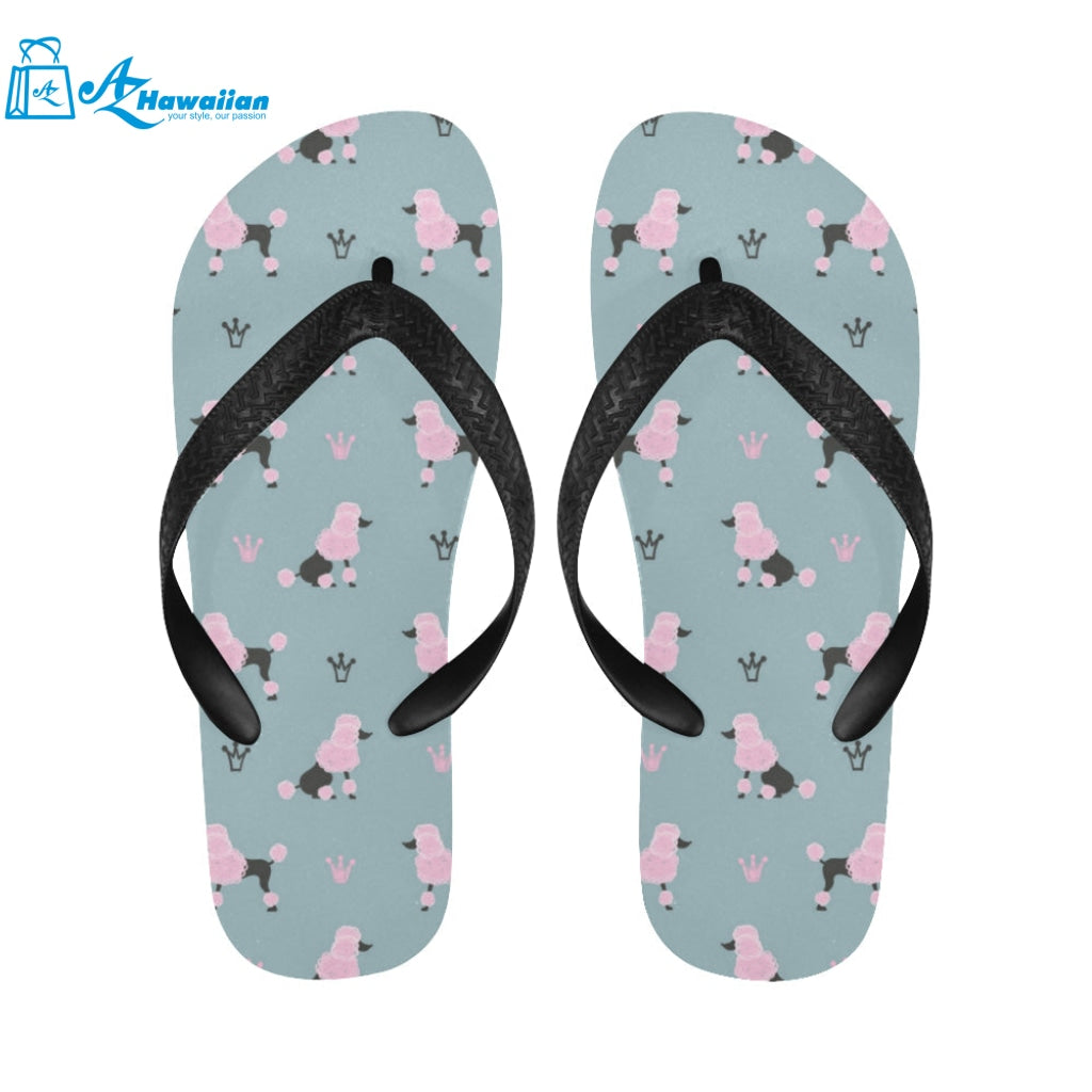 poodle dog pattern Unisex Flip Flops