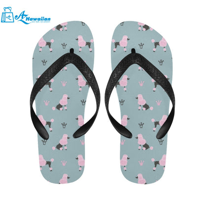 poodle dog pattern Unisex Flip Flops