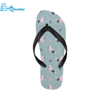 poodle dog pattern Unisex Flip Flops