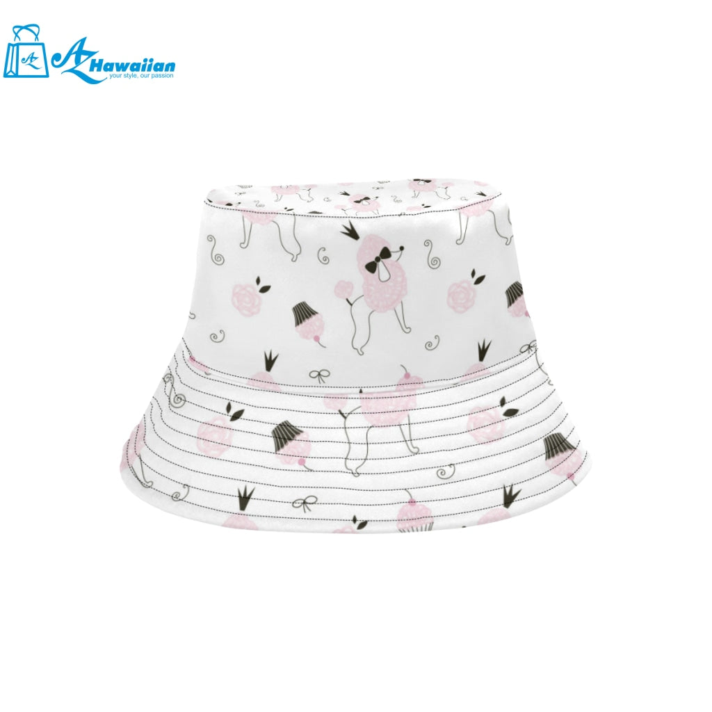 Poodle dog rose cake pattern Unisex Bucket Hat