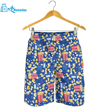 Popcorn Pattern Print Design 01 Men Shorts