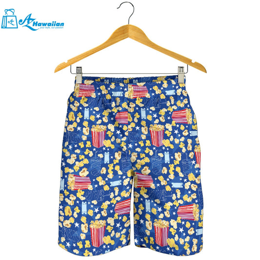 Popcorn Pattern Print Design 01 Men Shorts